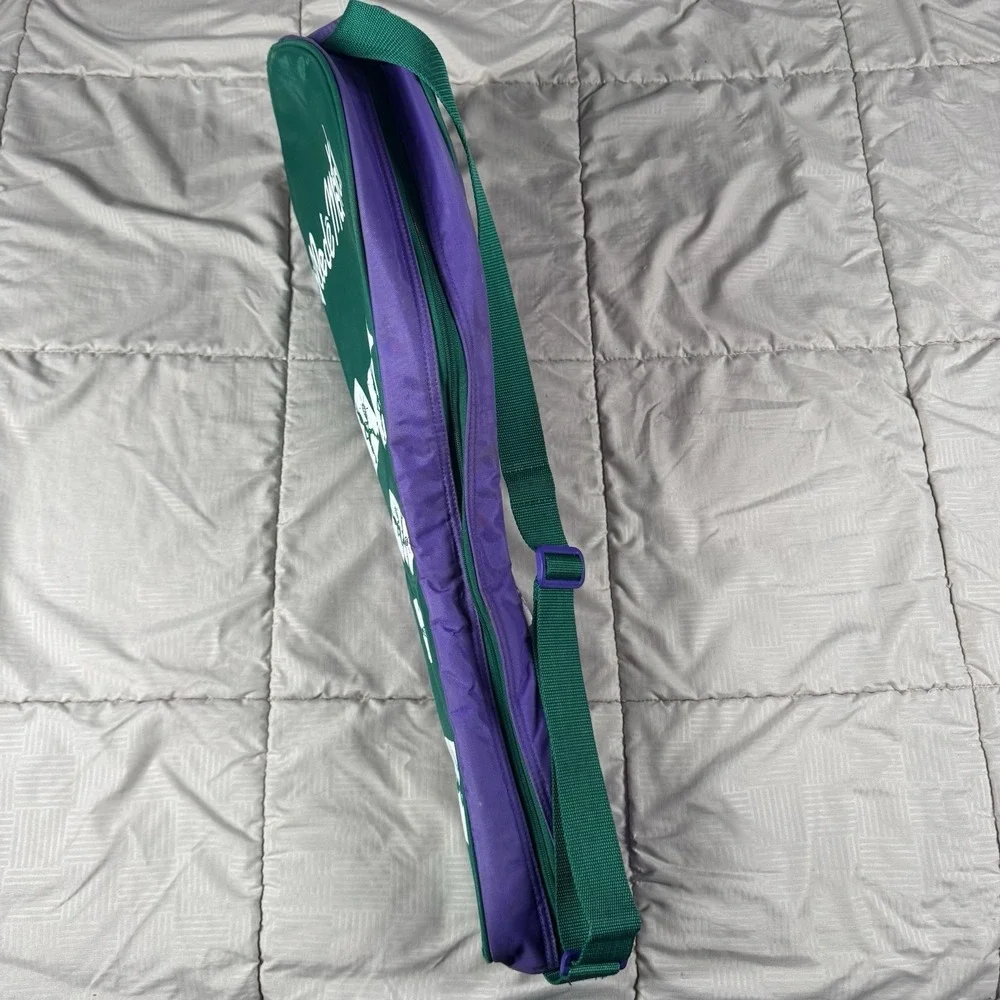 Balle De Match Racquet Bag Zip Case W Strap Nylon Vintage Tennis 90s Colorful